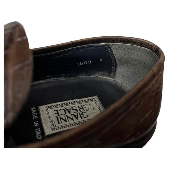 Gianni VERSACE Vintage 90s Luxury Designer Loafers Leather Dress Shoes